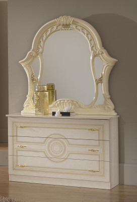 Konsolen Tisch Kommode mit Spiegel Luxus Möbel Set Konsole 2tlg. Made in Italy