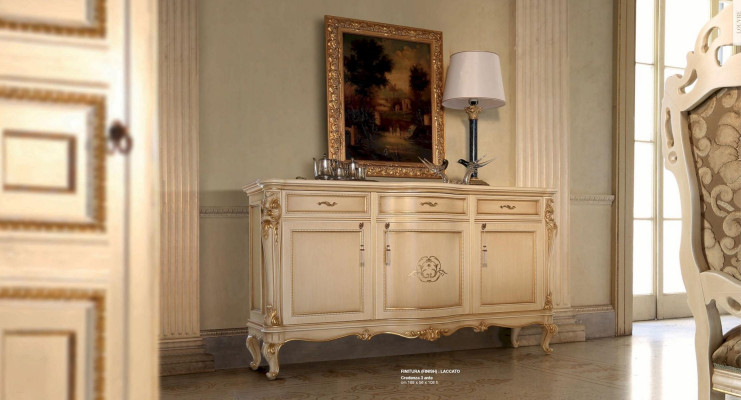 Sideboard Kommode Schränke Kommoden Holz Wohnzimmer Möbel Schrank Luxus Beige