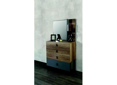 Kommode mit Spiegel Holz Modern Luxus Design Jugendzimmer Kommoden