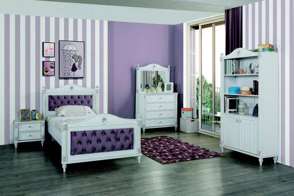 Kinderzimmer Modern Kommode mit Spiegel mit Schubladen Möbel Designer Zimmer 