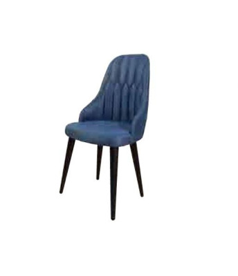Origineller Esshocker blauer Farbe mit einem weichen Rücken für Ihr Esszimmer