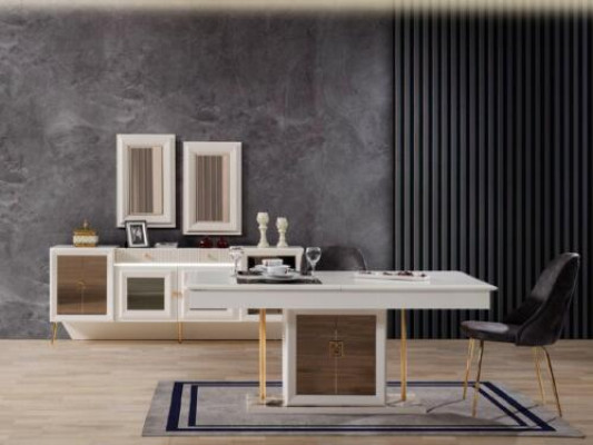 Luxus Ess Tisch 6x Stühle Designer Moderner Holz Möbel Wohn Zimmer 