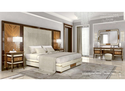 Garnitur Schlafzimmer Doppelbett Bett Luxus Braun Gruppe Set 8tlg