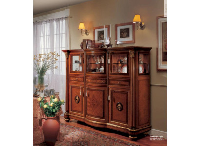 Schrank Kommode Schränke Sideboard Holz Wohnzimmer Möbel Braun Barock