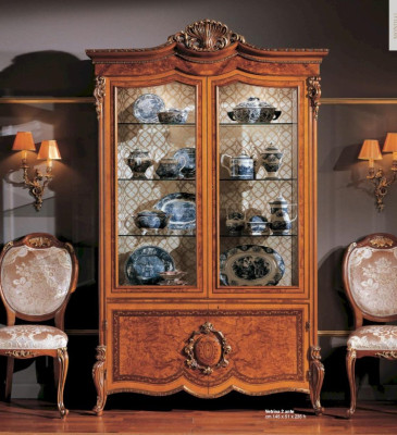 Vitrine Schränke Braun Groß Vitrinen Luxus Schrank Holz Esszimmer