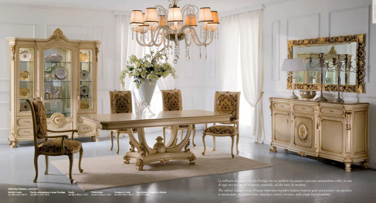 Vitrine Luxus Schränke Vitrinen Holz Wohnzimmer Möbel Beige Barock