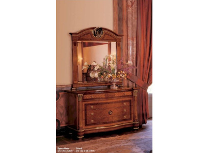 Gruppe Kommode Spiegel Schlafzimmer Holz Möbel Schrank Frisiertisch Braun Neu