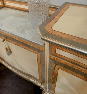 Sideboard Kommode Schränke Kommoden Holz Wohnzimmer Möbel Beige	