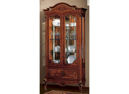 Vitrine Schränke Braun Vitrinen Luxus Schrank Glas Holz Wohnzimmer neu