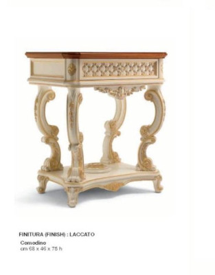 Nachttische Nachttisch Konsolen Beistell Tisch Nachtkonsolen Luxus Beige Barock