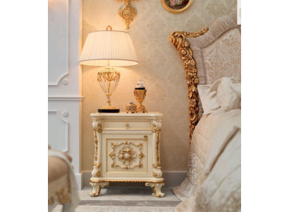 Nachttische Nachttisch Konsolen Beistell Tisch Nachtkonsolen Luxus Beige Barock