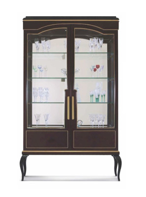Luxus Vitrine Schränke Braun Vitrinen Schrank Wohnzimmer Holz Glas