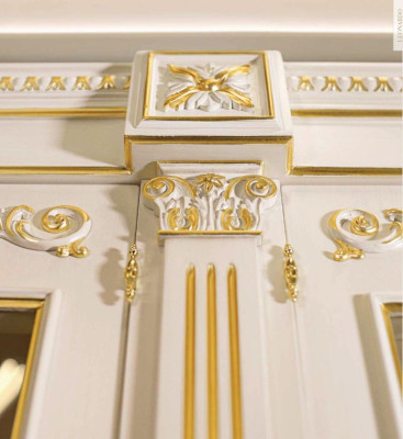 Schreibtisch Büromöbel Computermöbel Büro Tisch Holz Tische Weiß Gold
