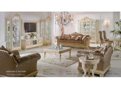 Sessel Luxus Sitzer Stoff 1 Sitzer Wohnzimmer Möbel Beige Barock Holz