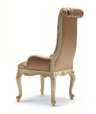 Luxus Esszimmerstuhl Stuhl Esszimmer Sessel Sitzer Stühle Holz Stoff Beige Sitz