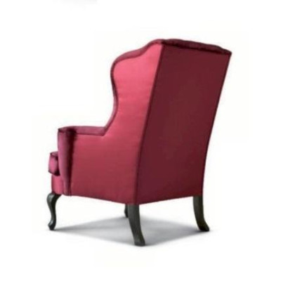 Sessel Luxus Sitzer Sitz 1 Stoff Rot Chesterfield Wohnzimmer Möbel 
