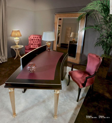 Stuhl Esszimmerstuhl Polster Büro Esszimmer Sitz Stoff Rot Modern