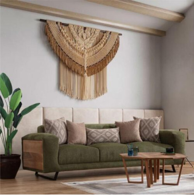 Grüner Wohnzimmer 4-Sitzer Luxus Viersitzer Polster Sofa Relax Couch
