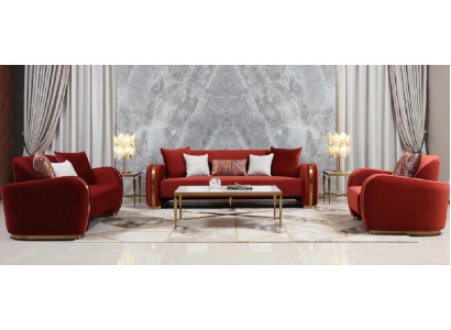 Sofagarnitur 321 Sitzer Set Design Sofa Couchen Couch Luxus Gruppe Polster Neu