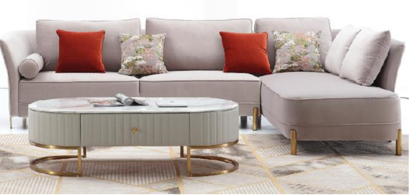 Wohnzimmer Modernes Sofa Ecksofa L Form Couchtisch Ecksofa Polster 2tlg. Set Neu