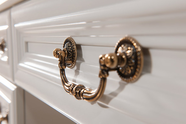 Klassisches Bett Doppelbett Betten Leder Textil Echtes Antik Stil Holz