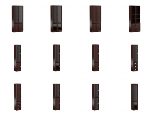 System Büro Möbel Vitrine Aktenschrank Klassischer Holz Deko Schrank Regal