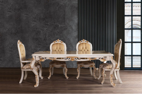 Esstisch Garnitur Gruppe Esszimmer Tisch Stuhl Set 4x Stuhl Holz 5tlg