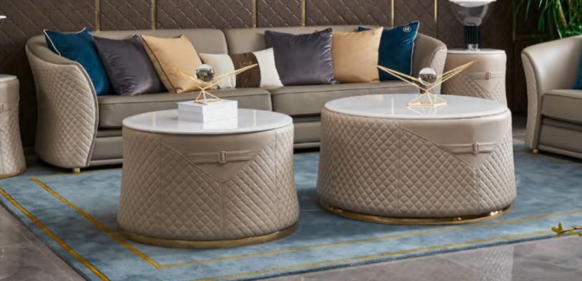 Sofagarnitur 421Sitzer Ledersofa Couch Wohnlandschaft Garnitur Design