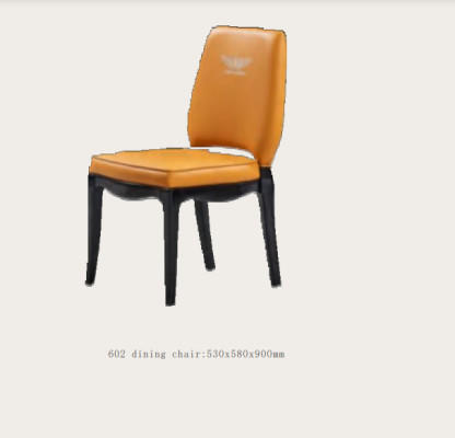 Luxus Designer Esszimmer mit Runden Esstisch & 6 x Lehn Stühle Metall