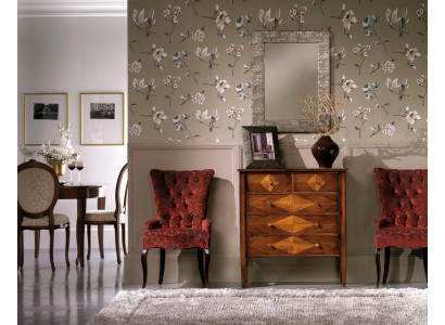 Wohnzimmer Set Kommode Spiegel Kommoden Garnitur Gruppe Holz Design Schrank Neu