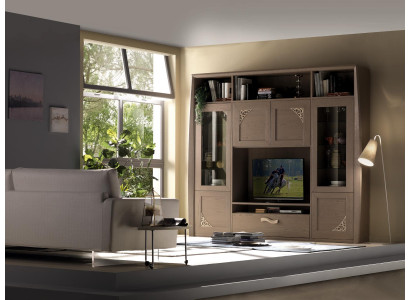 Wohnwand Schrank Vitrine Holz Wohnzimmer Möbel tv Schrankwände Design Vitrinen