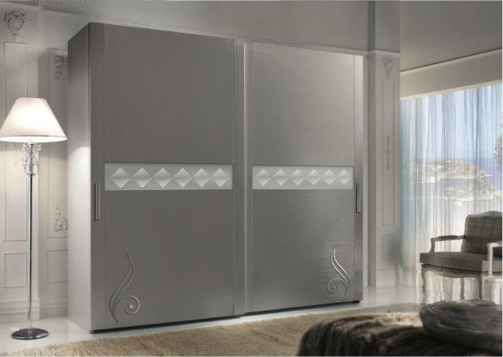 Kleiderschrank Schrank Luxus Schwebetüren Design Schränke Kleider Holz Möbel Neu