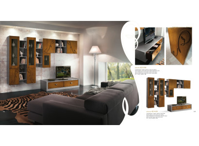 Wohnwand rtv Wandschrank Regal Wohnzimmer tv Holz Schränke Vitrine Wand Regale