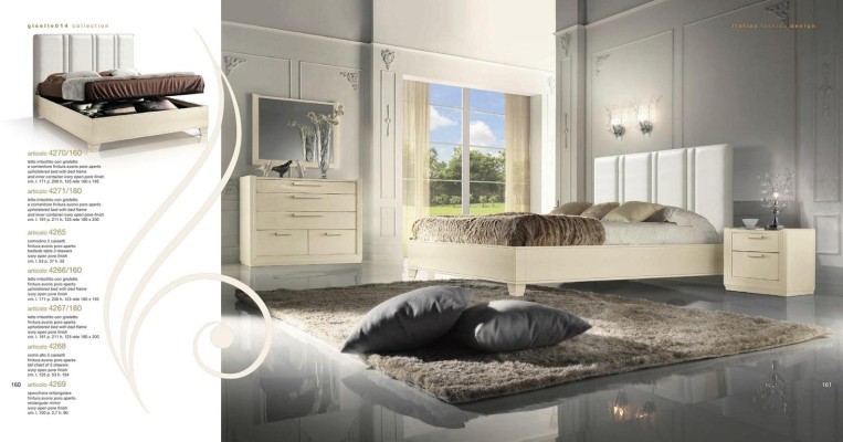 Garnitur Set Schlafzimmer Bett Nachttisch Kommode Spiegel Luxus Holz Design 5tlg