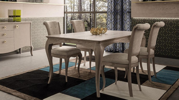 Esstisch Esszimmer Garnitur Möbel Einrichtung Gruppe Tisch + 6 Stuhl Set 7tlg.