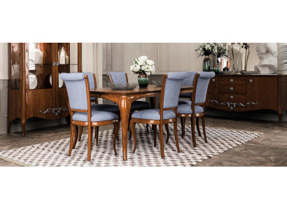 Möbel Einrichtung Gruppe Tisch + 6 Stuhl Set 7tlg. Esstisch Garnitur Esszimmer