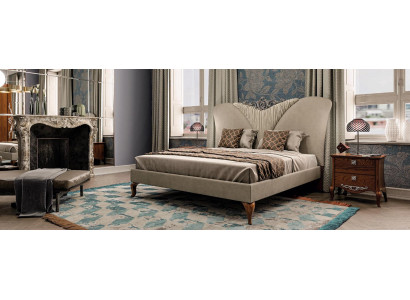 Bett Doppelbett Massiv Holz Schlafzimmer Betten Möbel Vaccari cav giovanni Neu