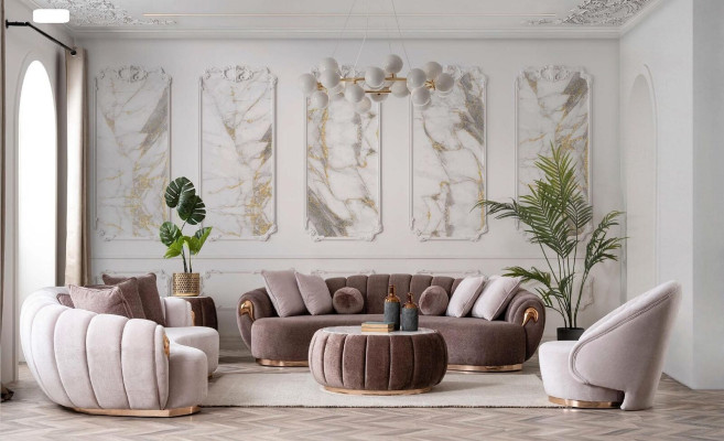 Runder Couchtisch Polster Tisch mit runden Tischplatte Couchtische Tische Möbel