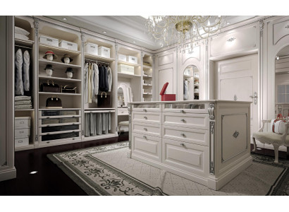 Begehbarer Kleider Schrank Luxus Klassische Garderobe Umkleide Maßanfertigung