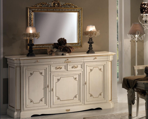 Design Kommode Möbel Sideboard Klassisch Wohnzimmer Holz Schrank Luxus Italien