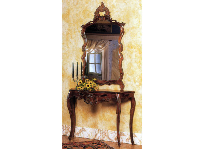 Spiegelkonsole Landhausstil Konsole Schminktisch mit Spiegel Konsolentisch Braun
