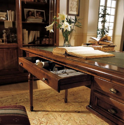 Tisch Sekretär Schreibtisch Schreibtische Italienische Möbel Büro Holz Tische