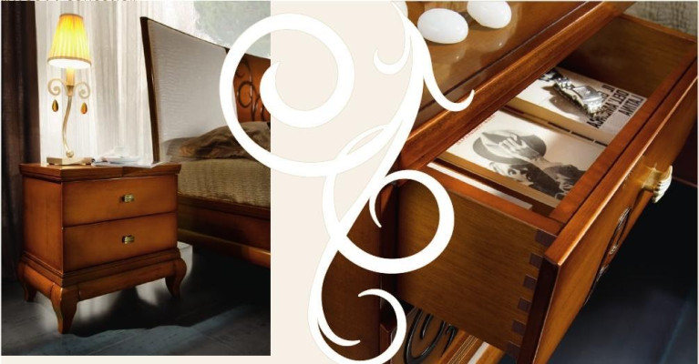 Nachttisch 2 Schubladen Beistelltisch Nachtschrank Kommode Konsole Holz Design