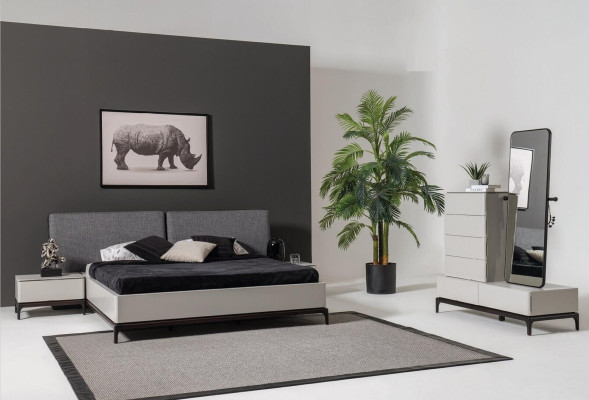 Kommoden Wohnzimmer Set Kommode mit Spiegel Holz Still Modern weiß