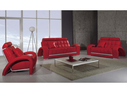 Sofagarnitur 3+2+1 Sitzer Sofa Couch Garnituren Leder Sofas Polster Stoff Textil