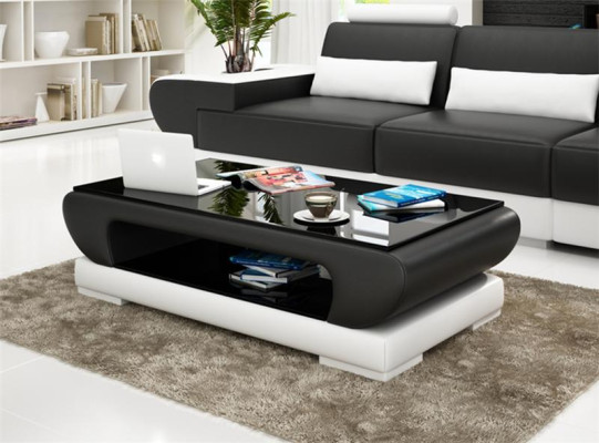 Design Glastisch Leder Couch Tisch Tische Glas Sofa Wohnzimmertische