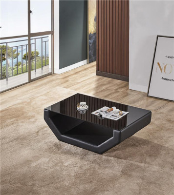 Edler Luxus Couchtische Glas Design Couch Tisch Sofa Beistell Leder Tische