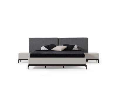 Modern Luxus Schlafzimmer Set Bett + 2x Nachttisch Hotel Möbel Betten Loft