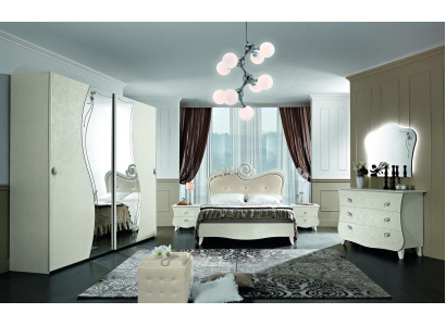 Design Schlafzimmer Komplett Set Nachttisch Kleiderschrank Barock Rokoko 6tlg.