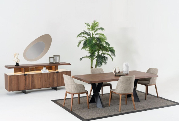 2tlg Luxus Holz Kommode Schrank Sideboard Anrichte Design Möbel